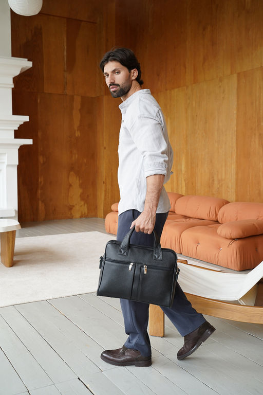 Сумка мужская Ц-80.1 черный - Protege фото 7