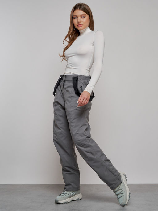 Полукомбинезон утепленный женский большого размера светло-серого цвета 1332SS - Chunmai фото 12