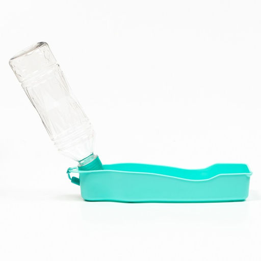 Автопоилка прогулочная с фигурной бутылочкой, 450 мл, бирюзовая - Пижон фото 4