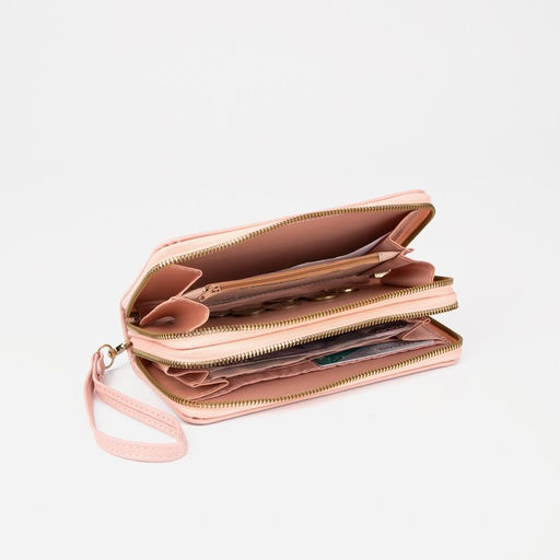 Кошелёк на молниях, цвет розовый - Simaland фото 5