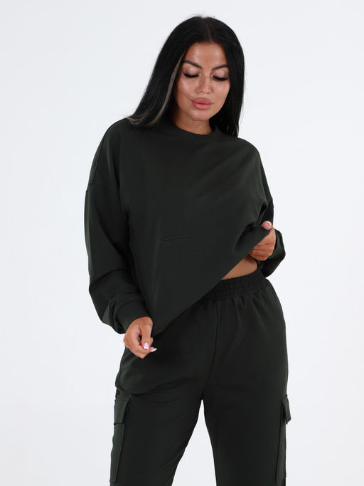 СК-2304 ЖЕНСКИЙ СПОРТИВНЫЙ КОСТЮМ (Темно-зеленый) - А-дина фото 7