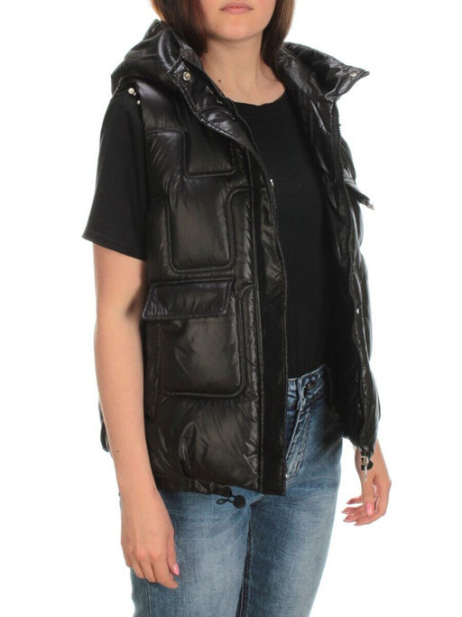 GB18401-2010-C BLACK Жилет женский демисезонный (120 гр. холлофайбера) - Фабричный китай фото 8