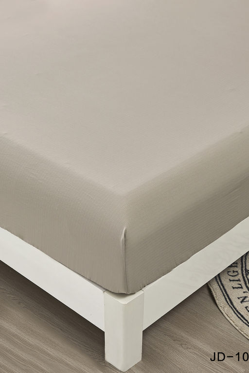 Комплект постельных принадлежностей, простыня на резинке Борт 25 + 2 наволочки 50*70 серый