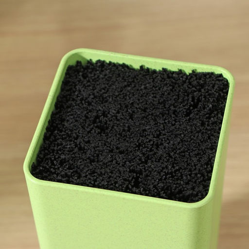 Подставка для ножей с наполнителем Доляна «Нежность», 10×22 см, цвет зелёный