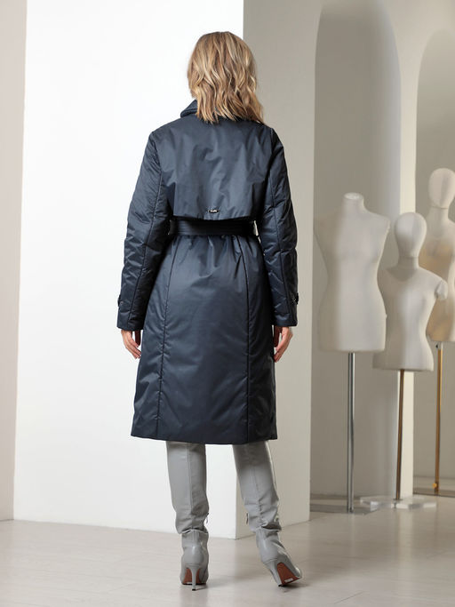 Пальто дем. т.синий - Dizzyway фото 10