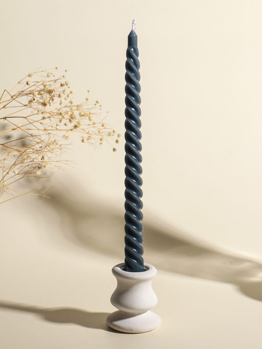 Набор свечей витых, 2×25 см, 4 шт., палитра серого, 25.5×8.8×2.4 см