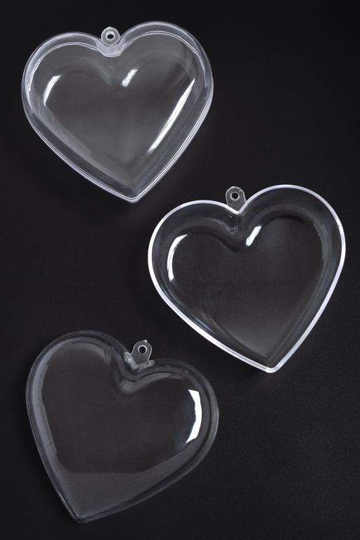 Пластиковая основа для декора 8 см Сердце (6 шт) SF-3355 - Больше подарков фото 2