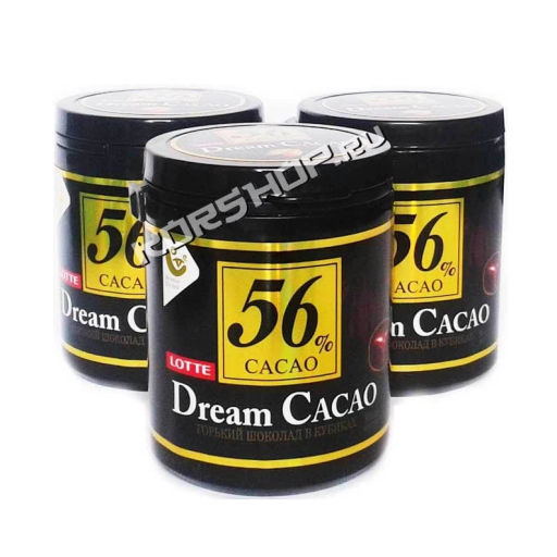 Горький шоколад в кубиках Dream Cacao 56% Lotte 86 г