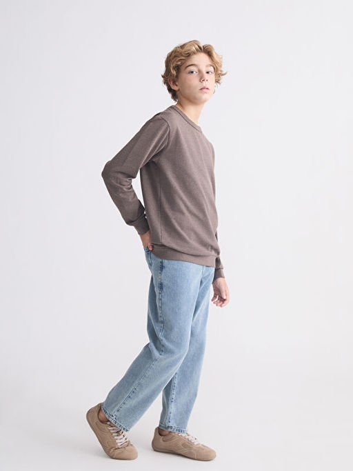 Bisiklet Yaka Erkek ?ocuk Sweatshirt