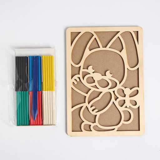 Пластилиновые картинки Зайка - Лесная мастерская фото 3