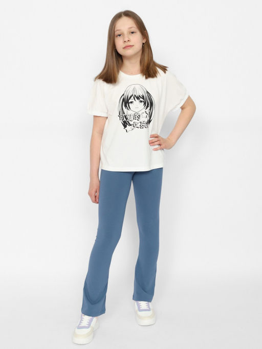 CRB wear / CSJG 70396-48-379 Брюки модель легинсы для девочки,темно-серый/Ex.Cherubino  фото 3