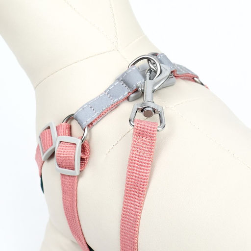 Комплект Sport+, XS, поводок 120 x 1,5 см, ОШ 37-39 см, ОГ 41-46 см, вес животного 4-6 кг, розовый - Пижон фото 8