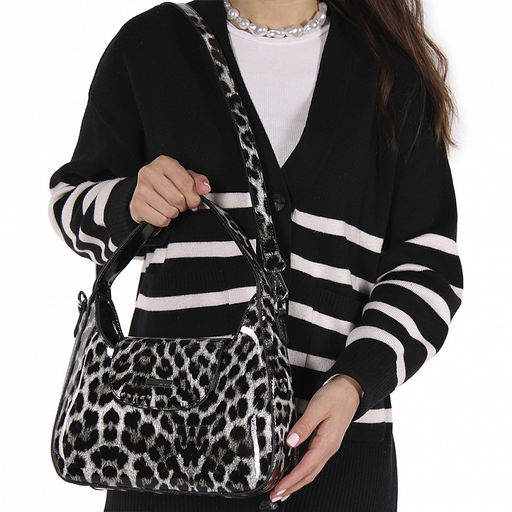 Сумка 9148 leopard black white  Velina Fabbiana-Safenta