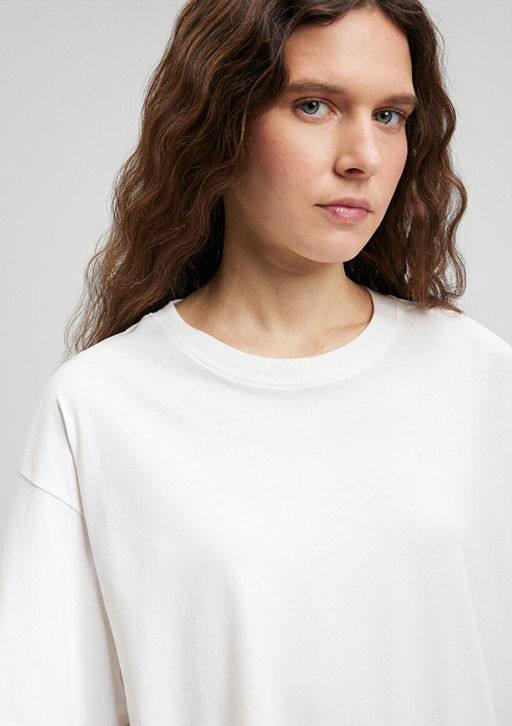 Ekru Basic Tisort - Mavi фото 5