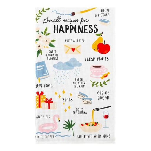 Цена за 2 шт. Полотенце кухонное Доляна Happiness, 35х60 см, 100% хлопок, 160г/м2  фото 2