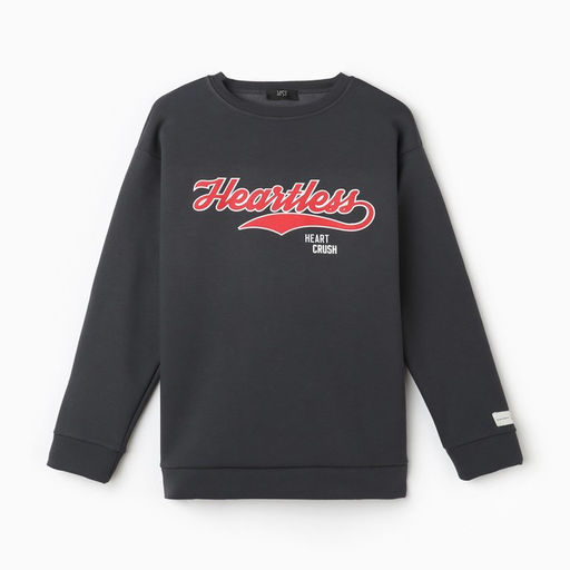 Свитшот женский удлинённый с начёсом MIST Cozy style, графит, размер 60