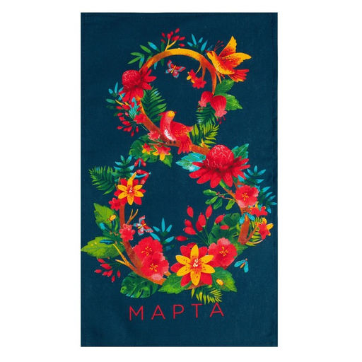 Набор кухонных полотенец Доляна 8 Марта, 35?60 см-2 шт., 100% хл  фото 2