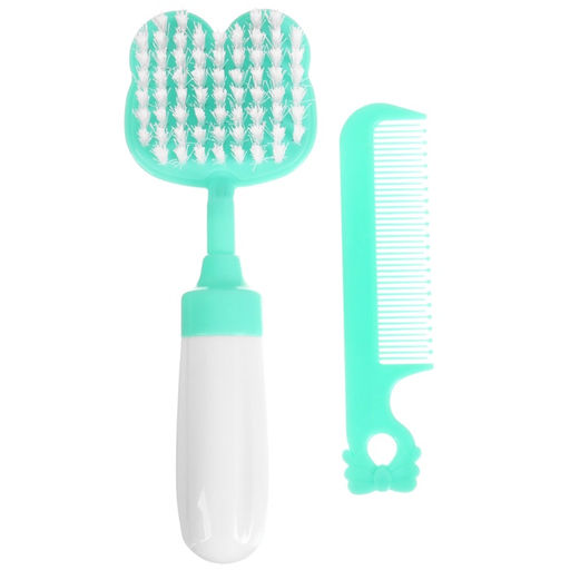 Расчёска детская, щётка для волос в наборе с погремушкой «Панда»