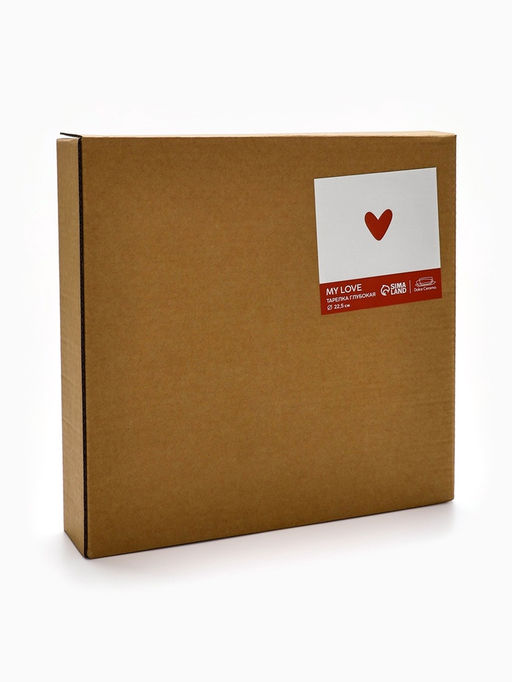 Тарелка суповая керамическая Любовь в деталях, d=22.4 см, ручная работа