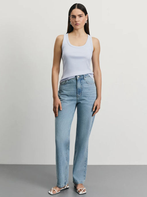 Майка из модала и хлопка со стразами / Zarina  фото 2