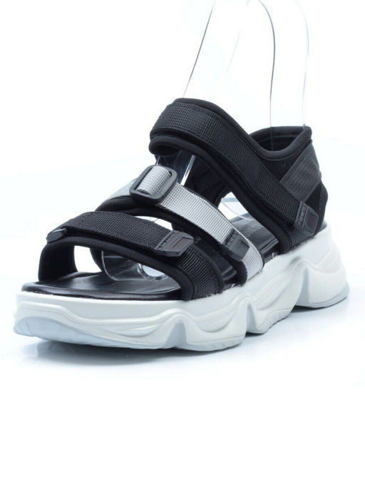 08-PED76-1 BLACK Босоножки (текстиль, стелька натуральная кожа) - Фабричный китай фото 6