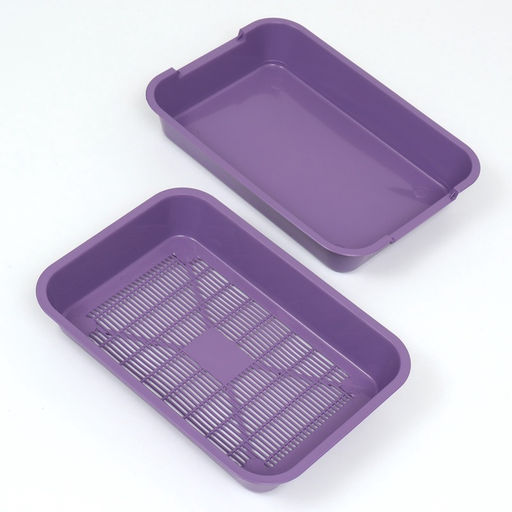 Туалет средний с сеткой 36×26×6.5 см, фиолетовый