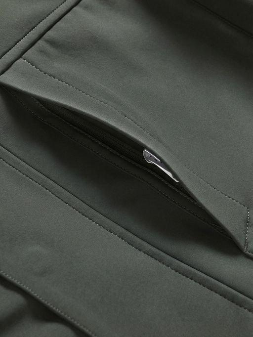 Ветровка мужская софтшелл виндстоппер с капюшоном спортивная цвета хаки 9617_1Kh