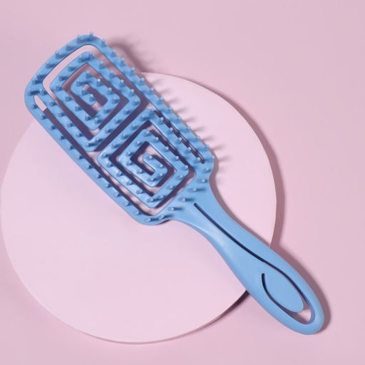 Цена за 2 шт. Расчёска массажная, прорезиненная ручка, вентилируемая, 6.3×22 см, МИКС