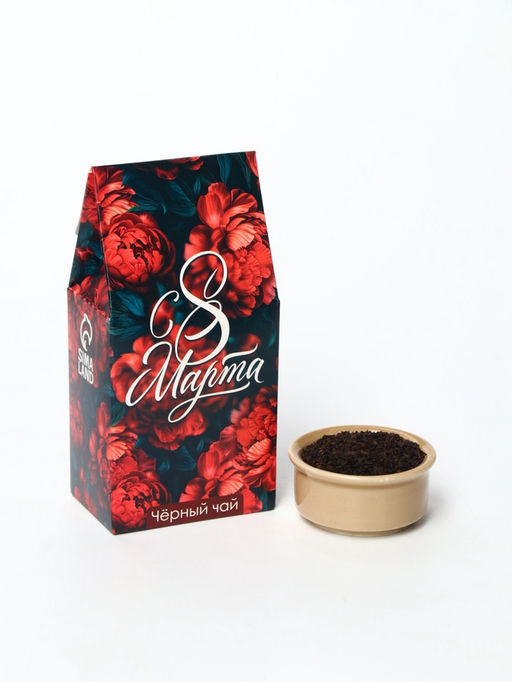Чай подарочный черный С 8 Марта, вкус: тропический, 50 г - Фабрика счастья фото 2