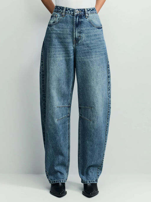 Джинсы barrel со средней посадкой / Zarina  фото 2