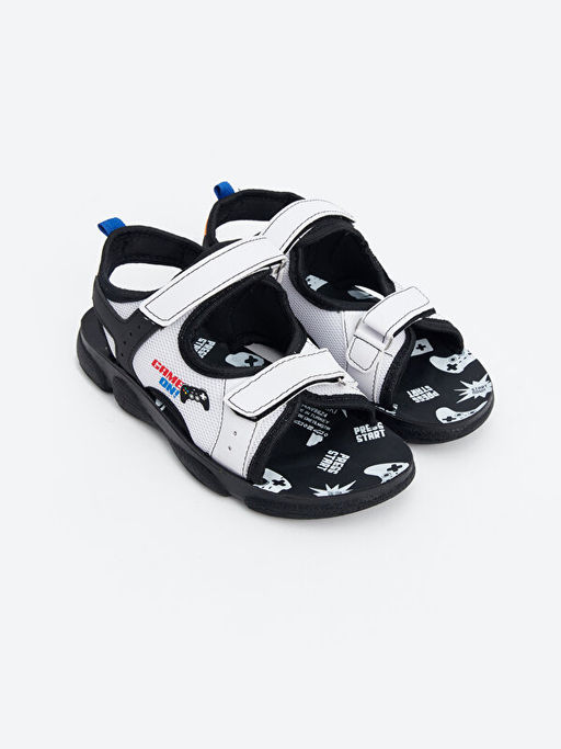 Bask?l? C?rt C?rtl? Erkek ?ocuk Sandalet