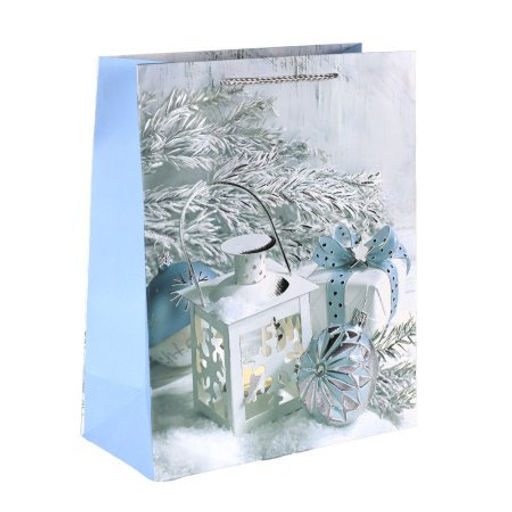 Цена за 12 шт. Пакет подарочный 26х32х12см / 3281L /уп 12/384/Новый год - Галеонтрейд фото 3