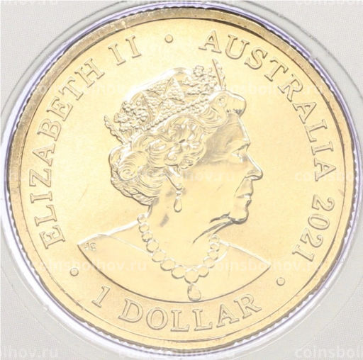 Монета 1 доллар 2021 года Австралия 150 лет Королевскому обществу по предотвращению жестокого обращения с животными (в конверте с маркой)