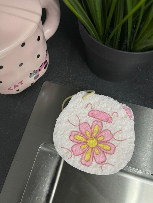 ЭКО губка для посуды "Flowers pig"