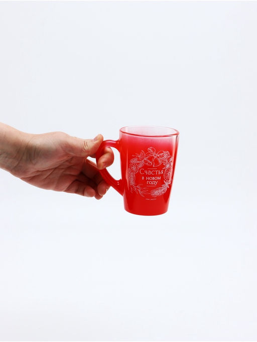 Кружка новогодняя стеклянная Счастья в Новом году, 300 мл