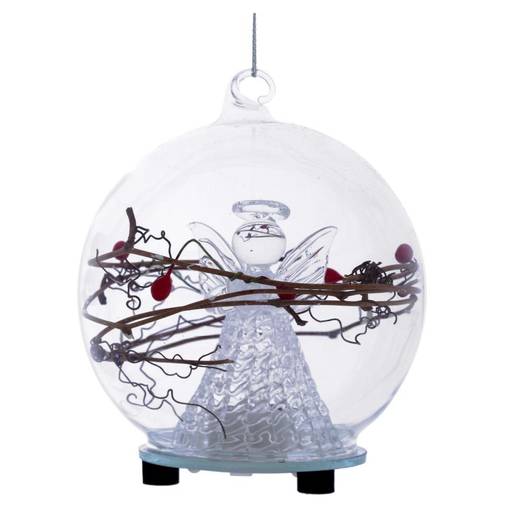 Украшение новогоднее "Ангел" с подсветкой , D 10 см, L10 W10 H10 см