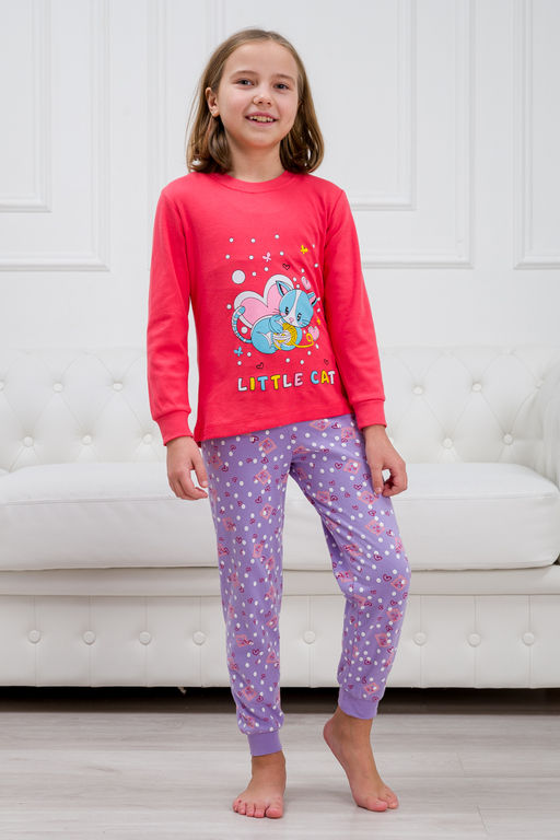 Пижама детская из интерлока Улыбка котенок с клубком - Амадэль фото 8