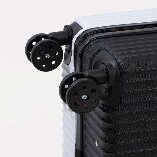 Чемодан большой 26, кодовый замок, цвет белый/чёрный - Simaland фото 8