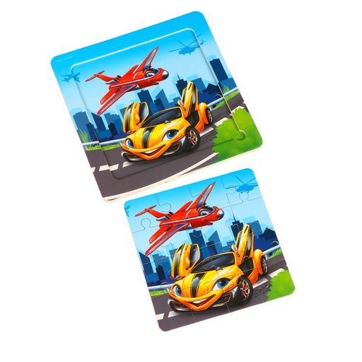 Пазл Транспорт, 14 см х 14 см - Лесная мастерская фото 6