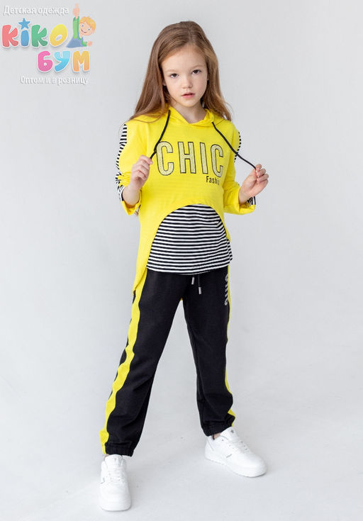 88071 Костюм трикотажный тройка для девочки