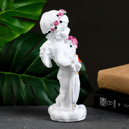 Фигура гипс Ангел с зонтиком, 22?10 см