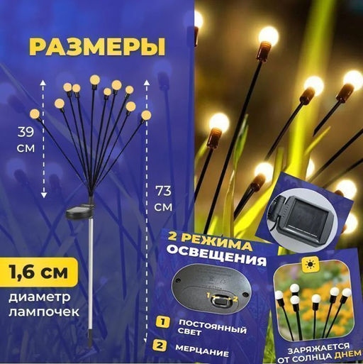 Самый красивый садовый светильник который только можно было придумать , 10 ламп на солнечной батарее ,шарики