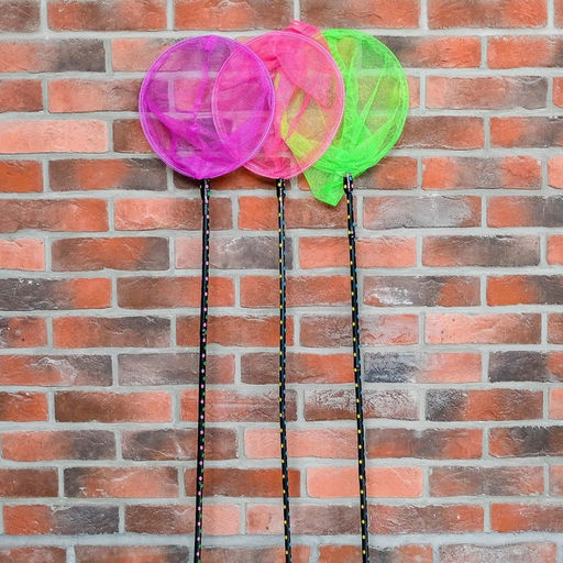 Сачок детский, ручка чёрный горох, 90 см, d=28 см, МИКС