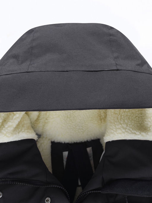 Парка зимняя женская с капюшоном черного цвета 9538-1Ch - Valianly фото 5