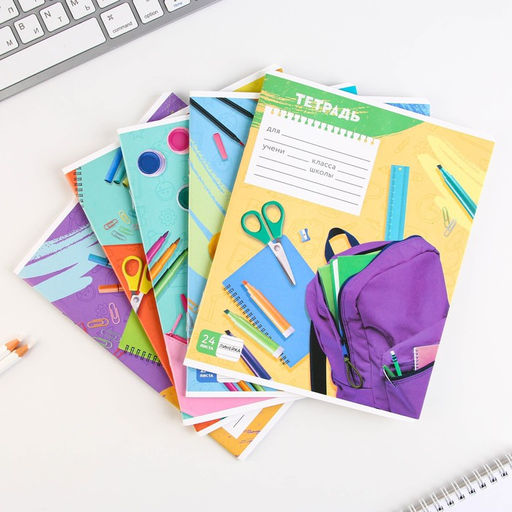 Тетрадь А5, 24 листа на скрепке в линию Школьные будни, 5 видов МИКС, белизна 96% . - Artfox study фото 3