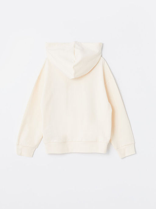 Kap??onlu Bask?l? Uzun Kollu K?z ?ocuk Sweatshirt - Waikiki фото 2