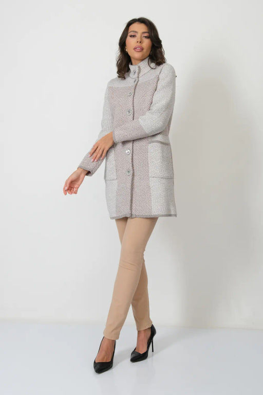 ЗЛАТА Кардиган С 2066/кофейный микс