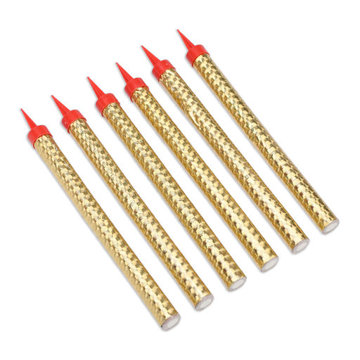 Свечи фонтаны в торт «Золото», 6 шт., 18 см, горение 50 сек