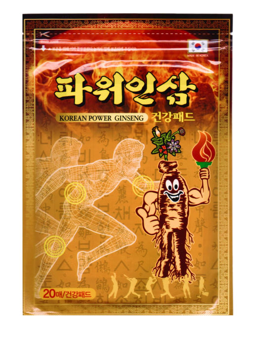 Kang Hwa Обезболивающий пластырь с красным женьшенем для суставов / Korean Power Ginseng Pad, 20 шт.