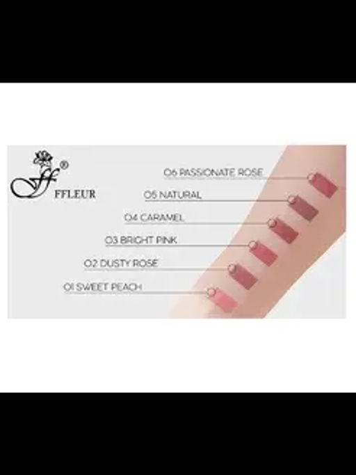 FFleur L480 Стойкая жидкая матовая помада Long Lasting 8H тон 01 Sweet peach